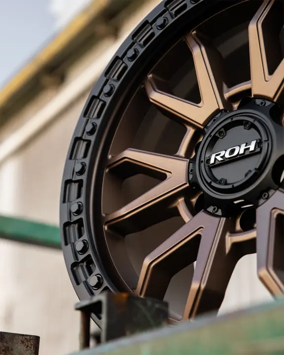 ROH Bronze Centre Black Lip Raid off road wheels