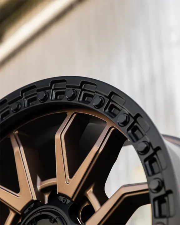 ROH Bronze Centre Black Lip Raid off road wheels